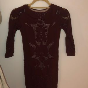 Tight free people mini dress half sleeve